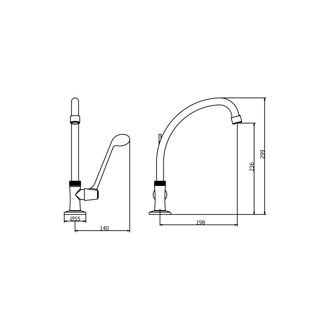Llave de lavadero bar leva 107LEL00 - VAINSA